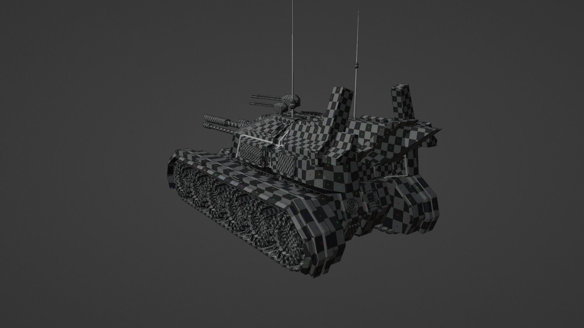 Futuristic tank 3D model_9