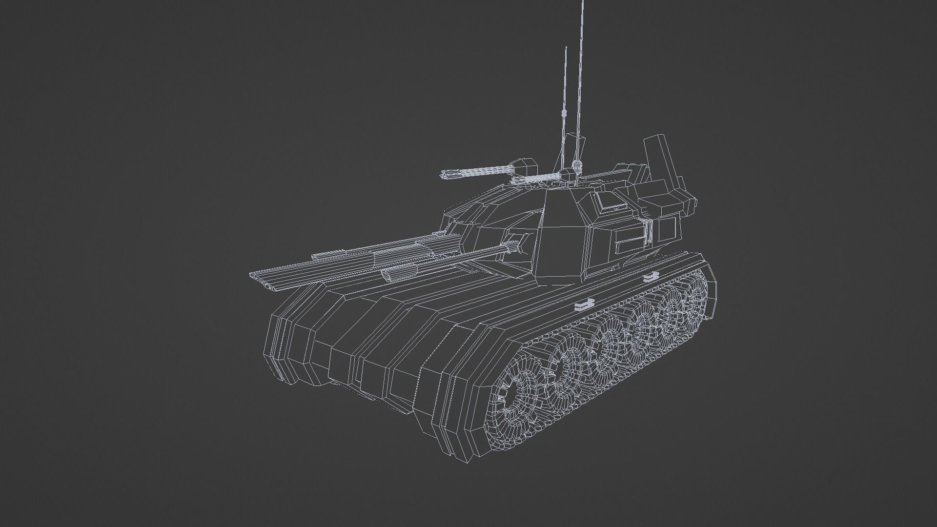 Futuristic tank 3D model_6