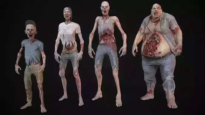 Classic Zombie  3D Model Collection