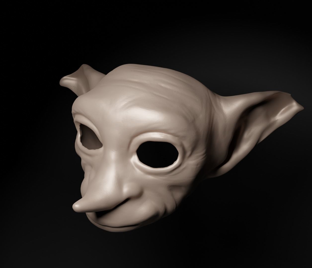 Dobby - Harry Potter Movie Cospay Costume Face Mask 3D print model_13