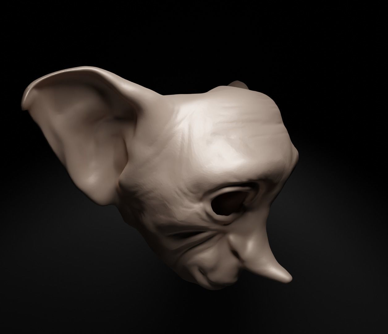 Dobby - Harry Potter Movie Cospay Costume Face Mask 3D print model_16