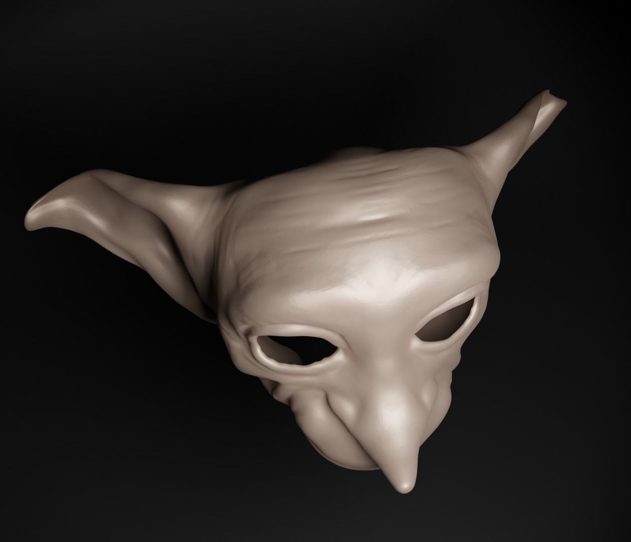 Dobby - Harry Potter Movie Cospay Costume Face Mask 3D print model_12