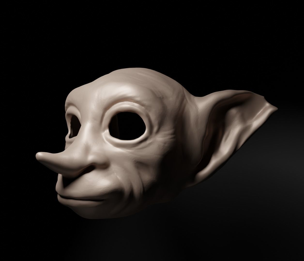 Dobby - Harry Potter Movie Cospay Costume Face Mask 3D print model_26