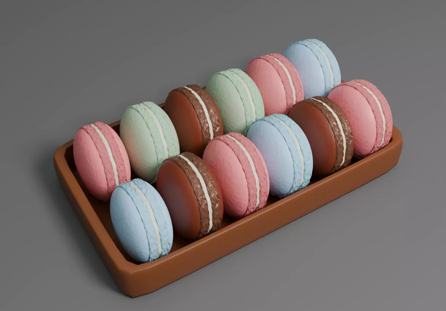 Macaroons 3D model_0