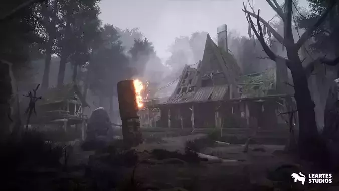 Witch Village Environment Low-poly 3D model