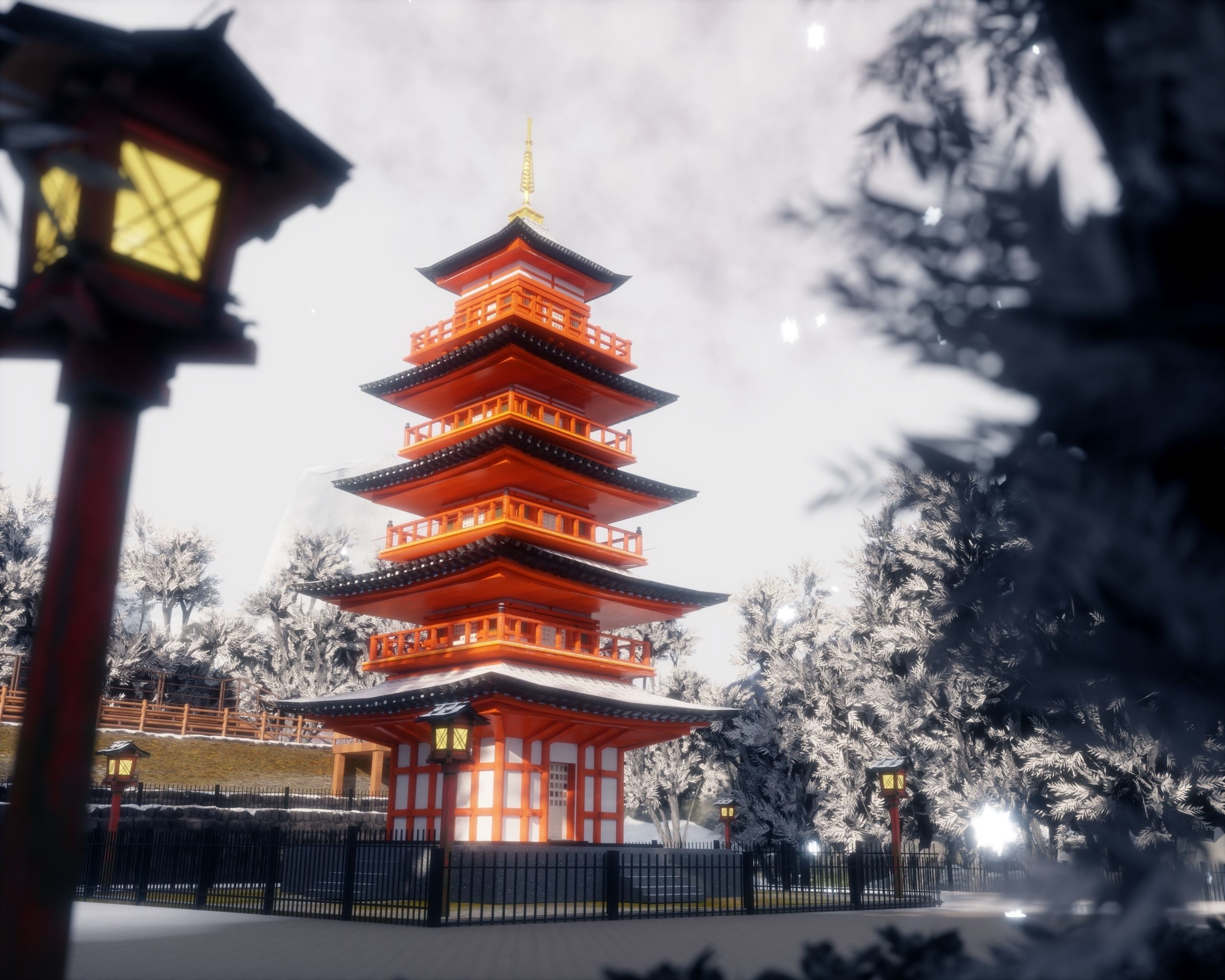 Arakurayama Sengen Park 3D model_5