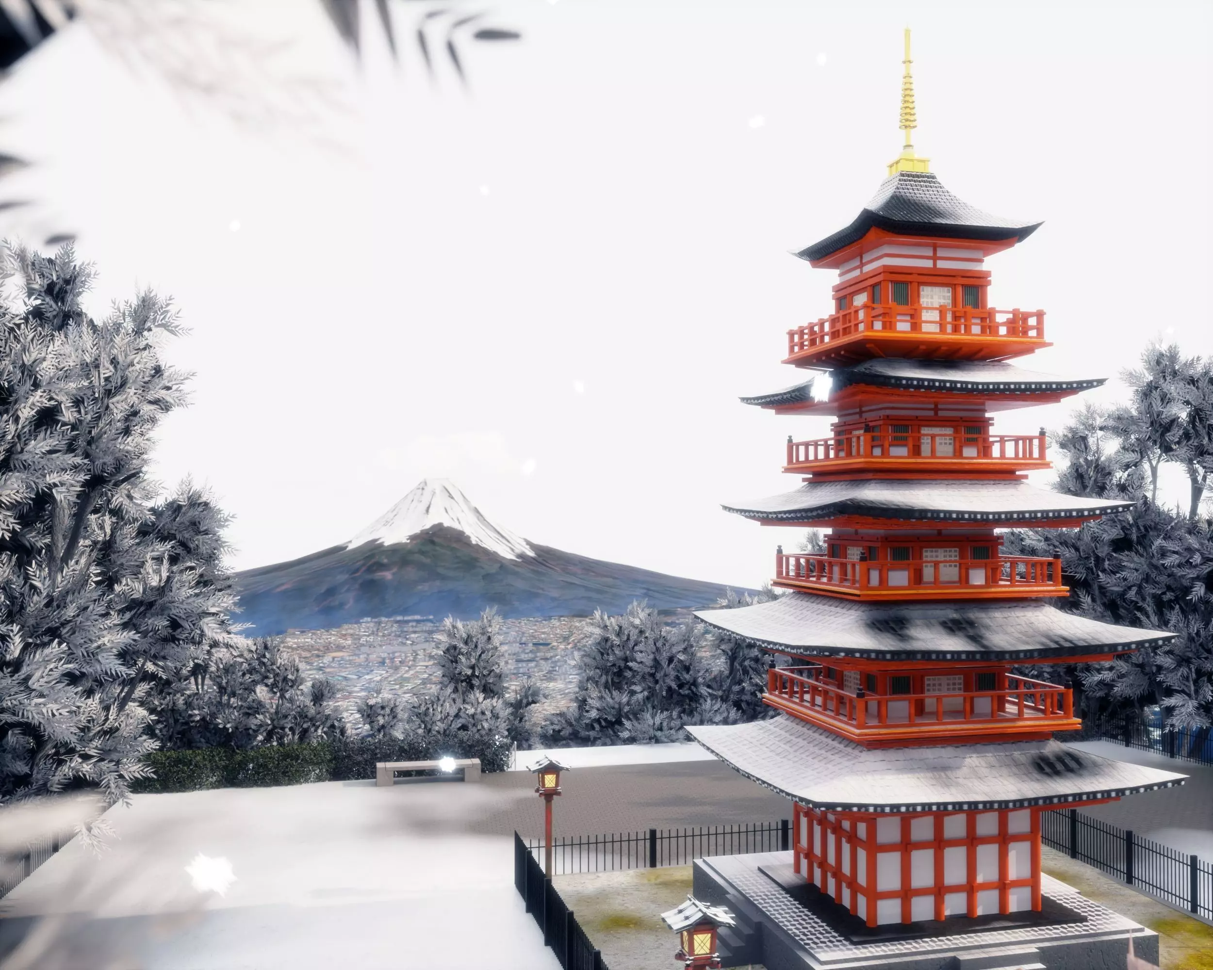 Arakurayama Sengen Park 3D model_0