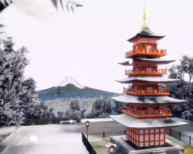 Arakurayama Sengen Park 3D model