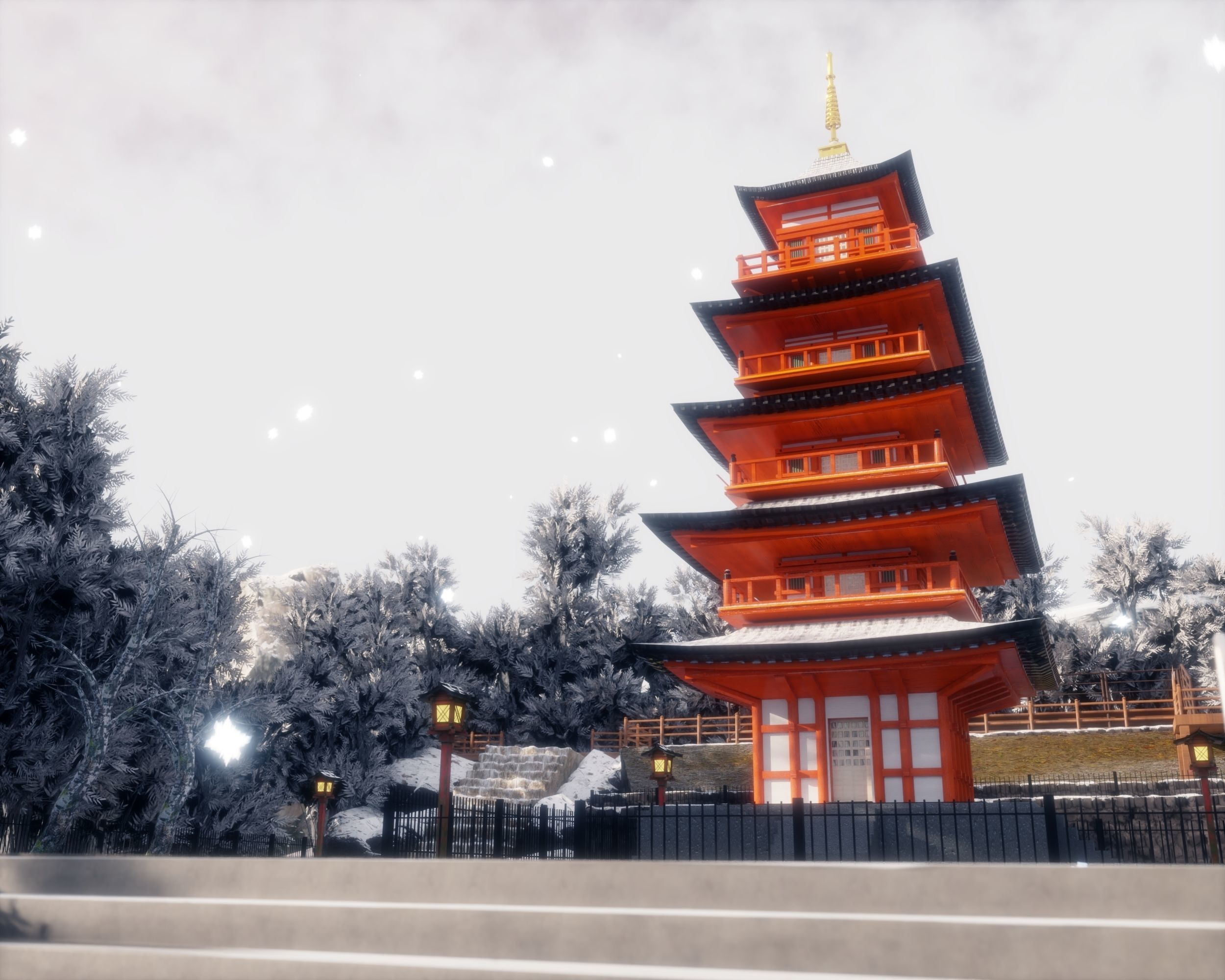 Arakurayama Sengen Park 3D model_4