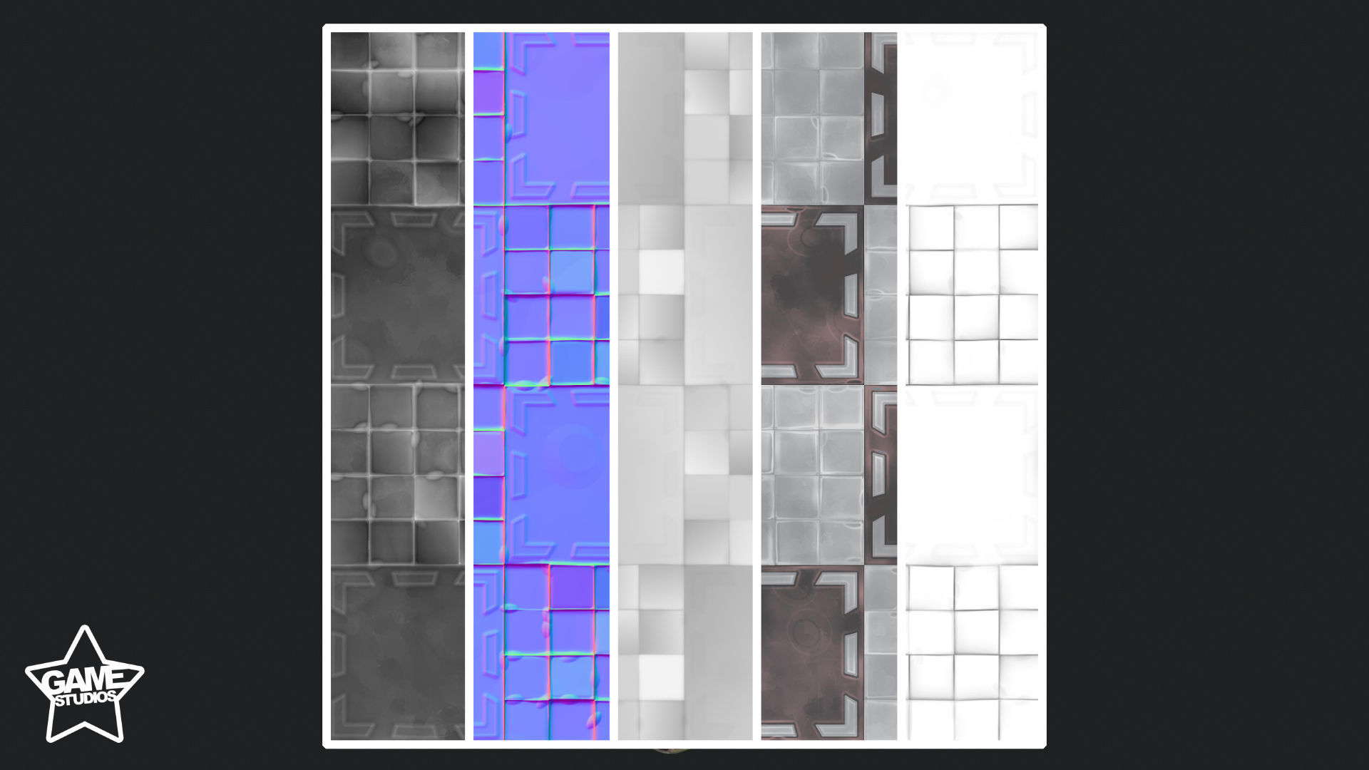 Stylized Floor Tiles Material 09 - Included Cracked Version Texture_2