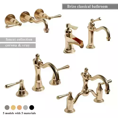 Brizo bathroom faucet classic Low-poly 3D model