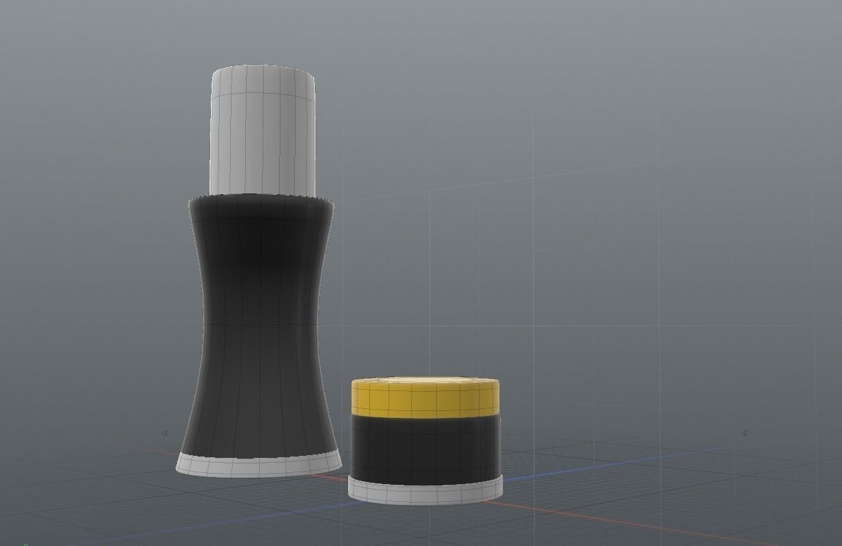Cosmetic lotion and cream bottles 3D model_3