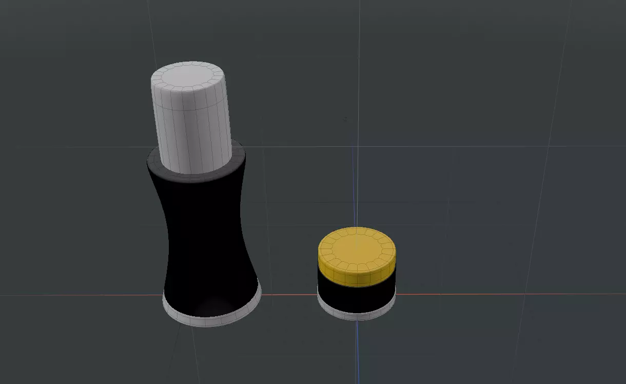 Cosmetic lotion and cream bottles 3D model_0