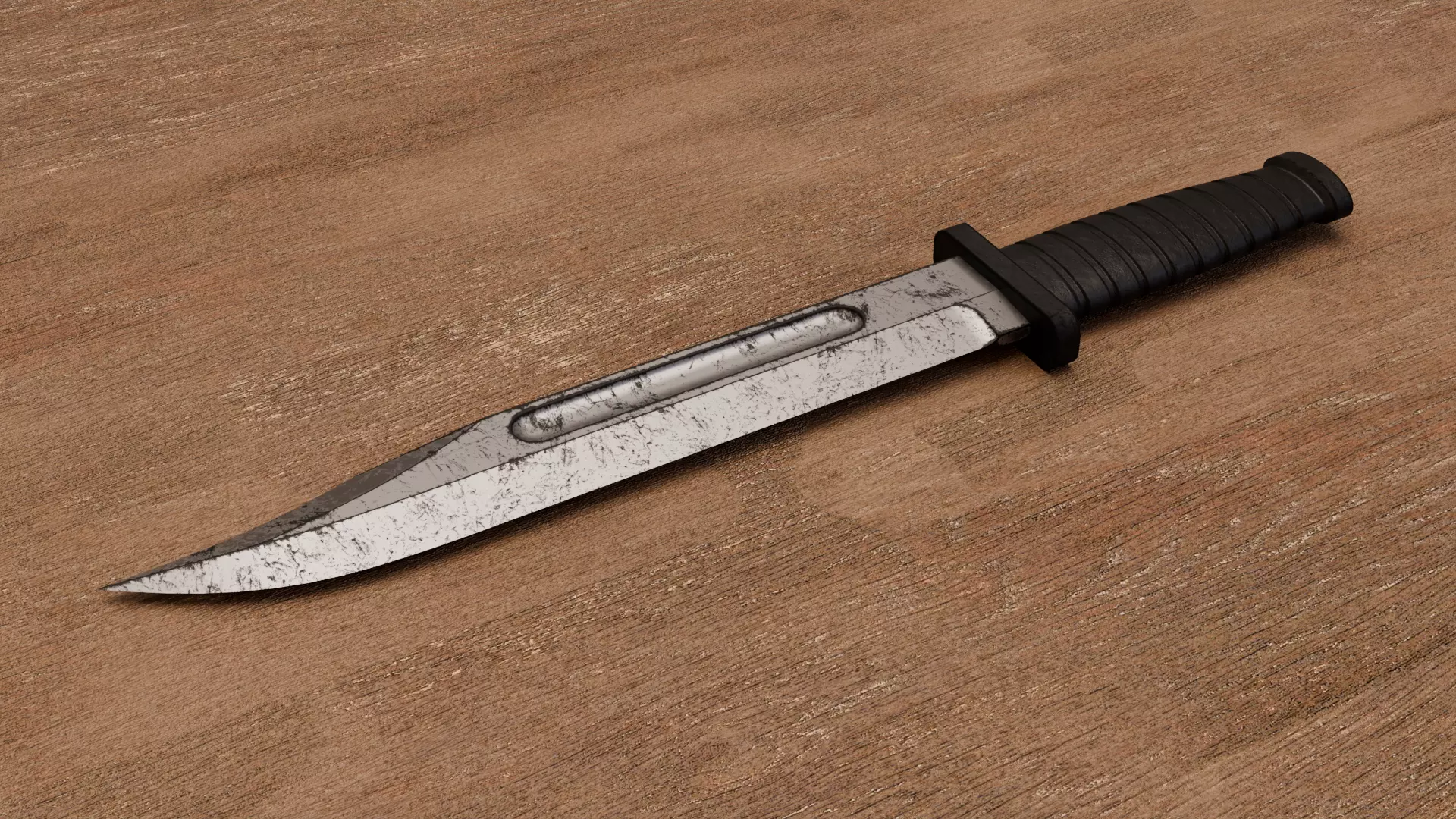 Combat Knife High-Poly Free 3D model_0