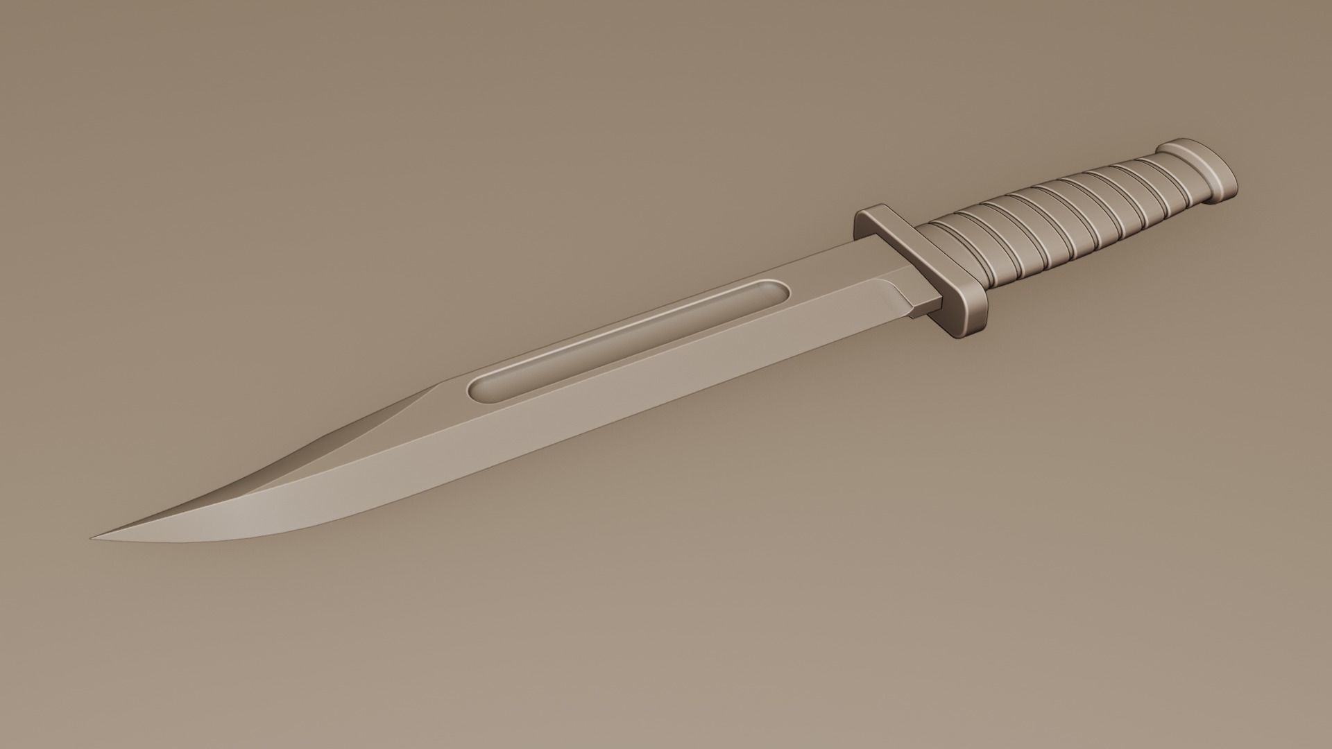 Combat Knife High-Poly Free 3D model_1