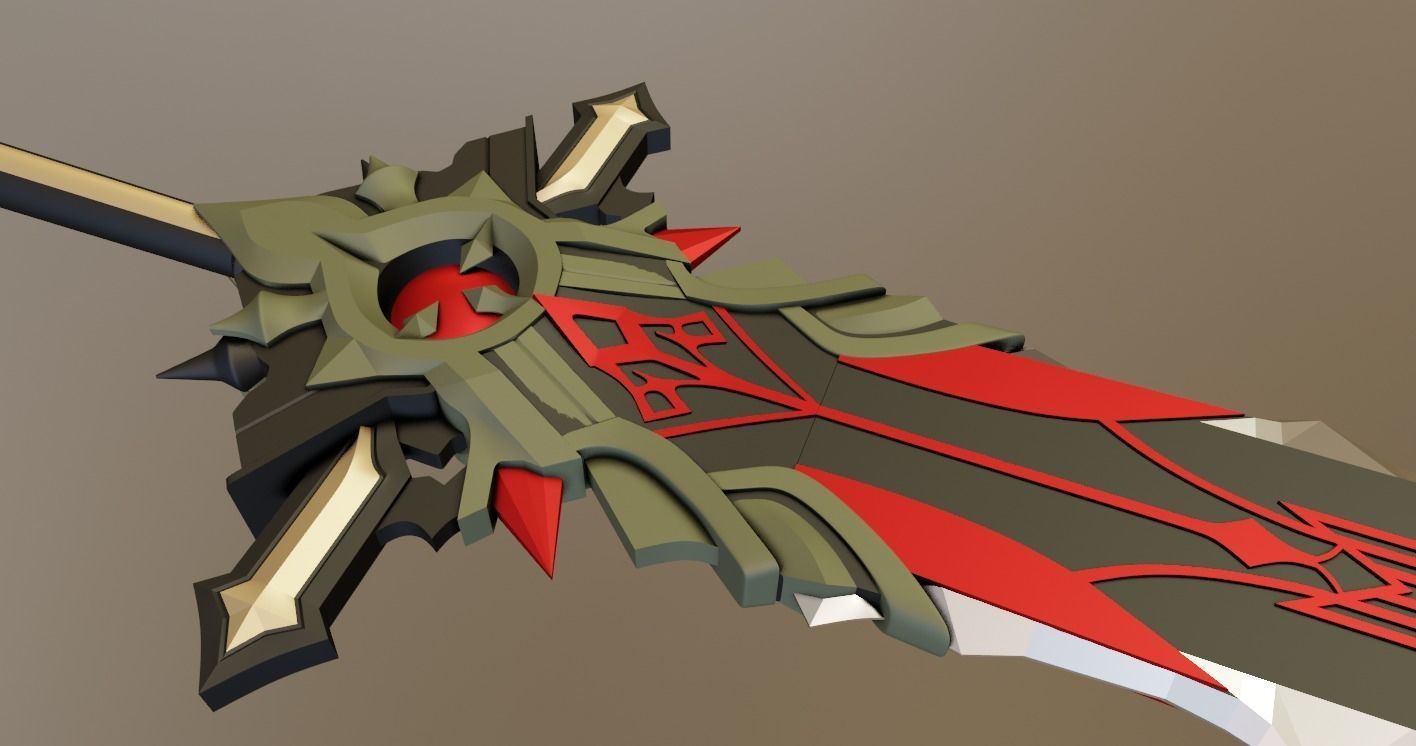 Wolfs Gravestone - Genshin Impact 3D print model 3D print model_2