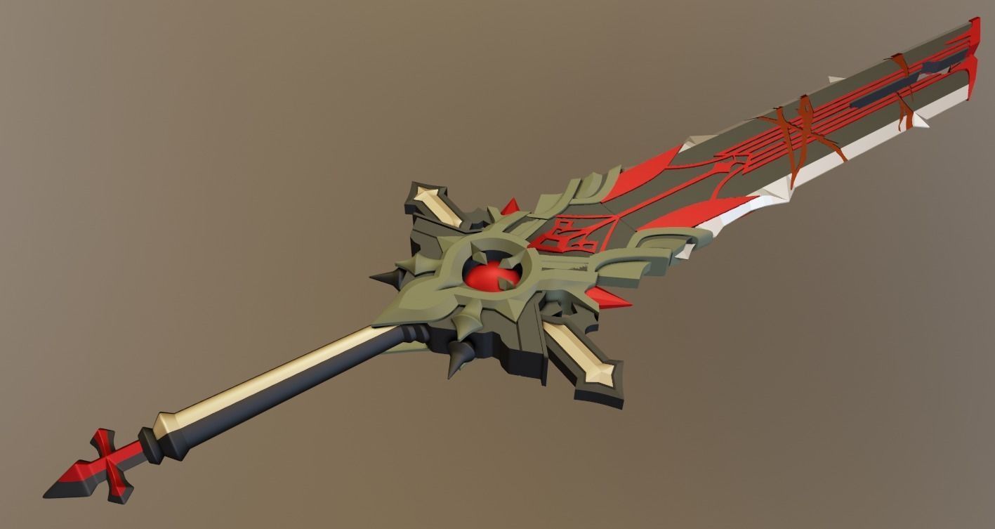 Wolfs Gravestone - Genshin Impact 3D print model 3D print model_4