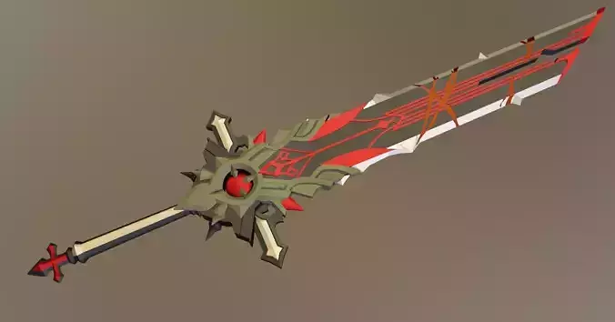 Wolfs Gravestone - Genshin Impact 3D print model 3D print model Wolfs Gravestone - Genshin Impact 3D print model 3D print model