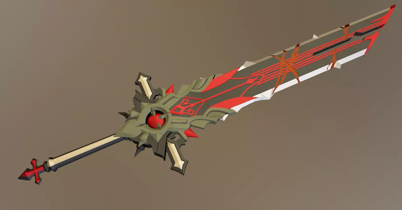 Wolfs Gravestone - Genshin Impact 3D print model 3D print model_0