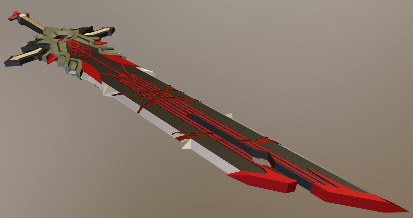 Wolfs Gravestone - Genshin Impact 3D print model 3D print model_3