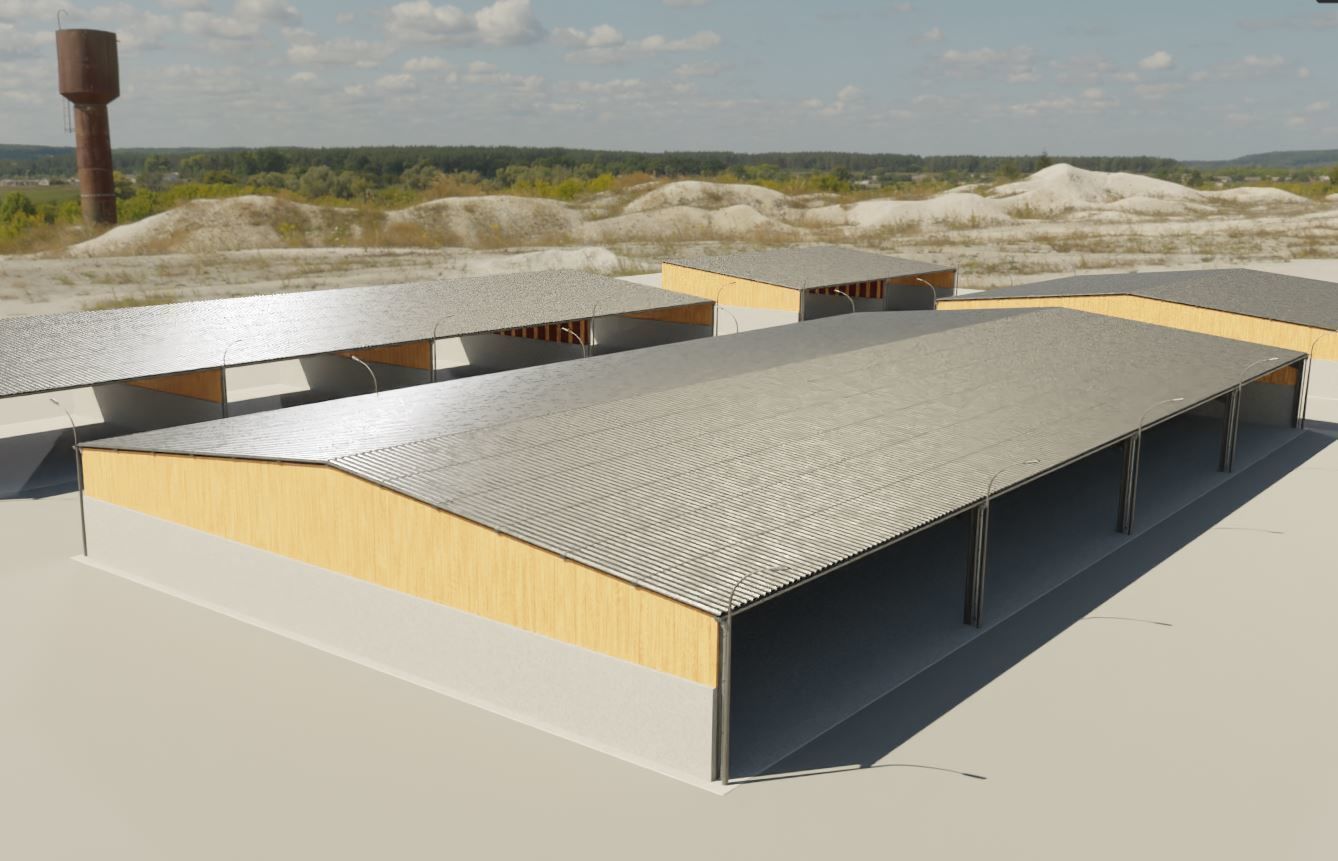 Open Metal Shed With Corrugated Roof 3D model_20