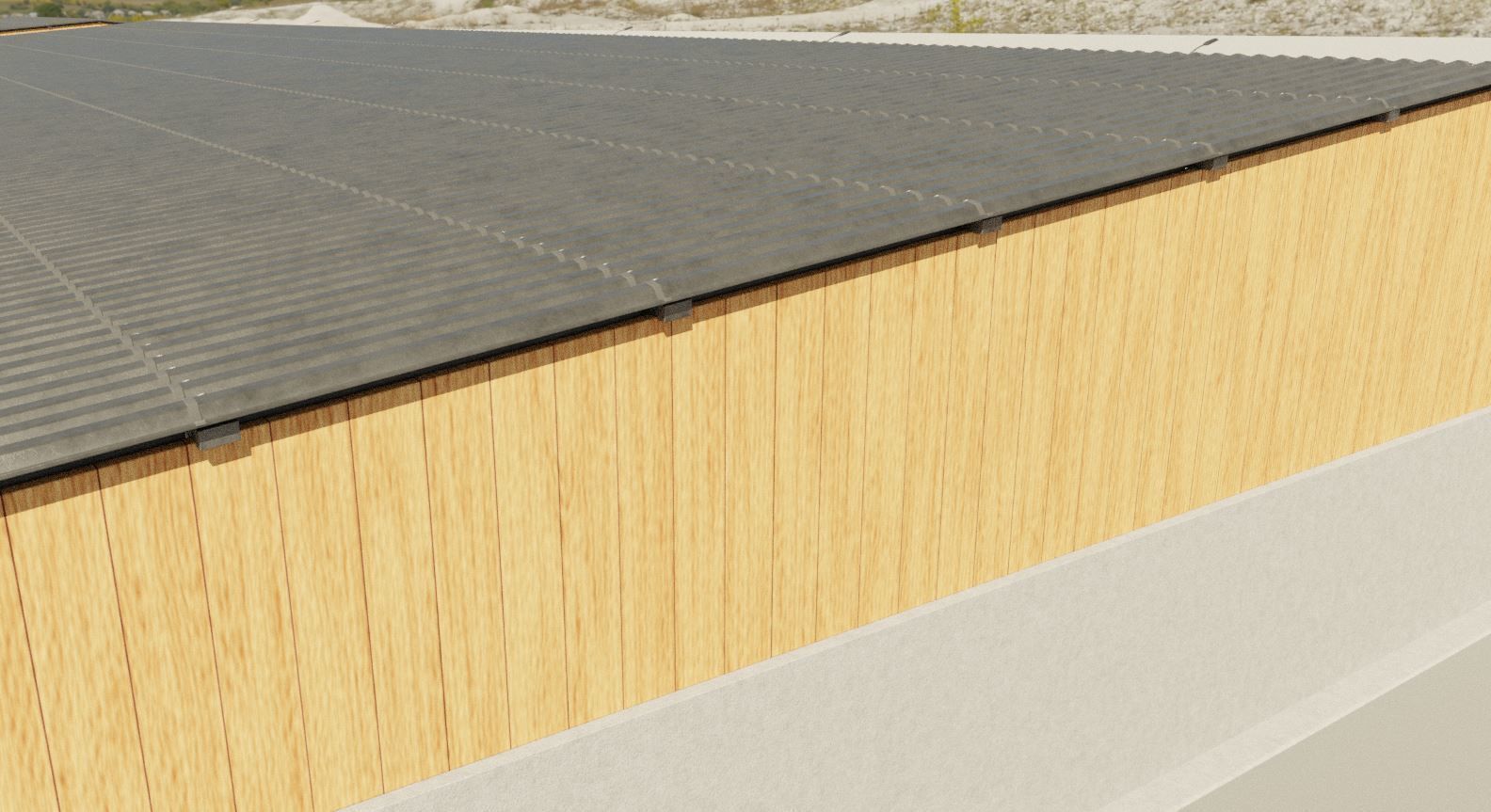 Open Metal Shed With Corrugated Roof 3D model_14