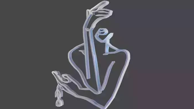 mujer flor decoracion pared