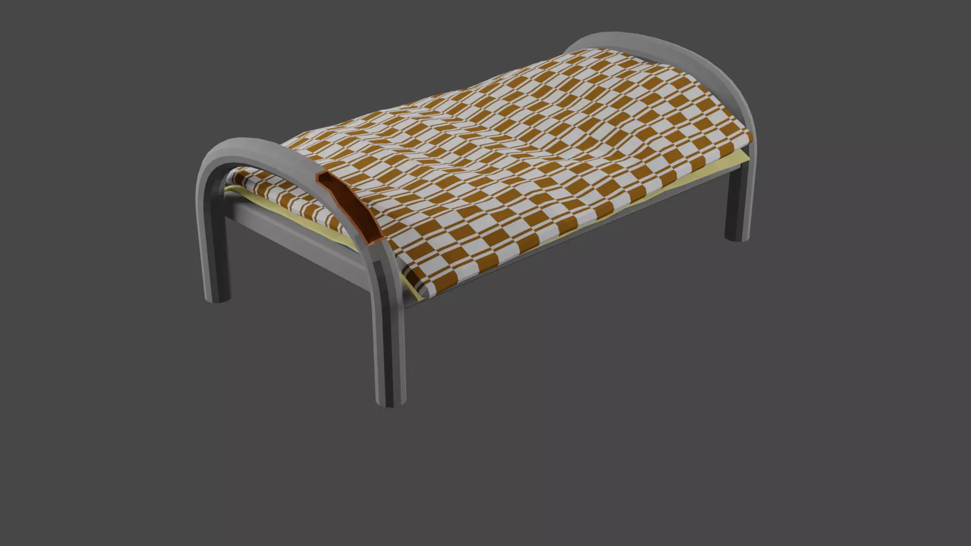 Bed with corrosion 3D model