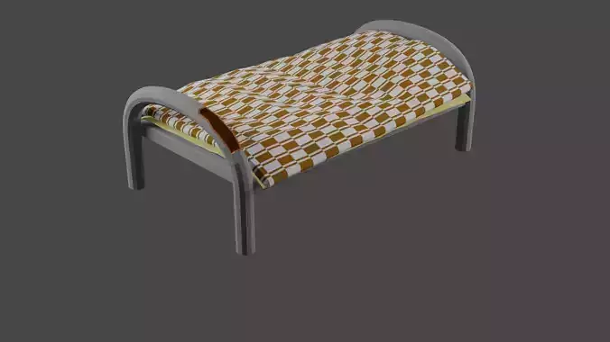 Bed with corrosion 3D model
