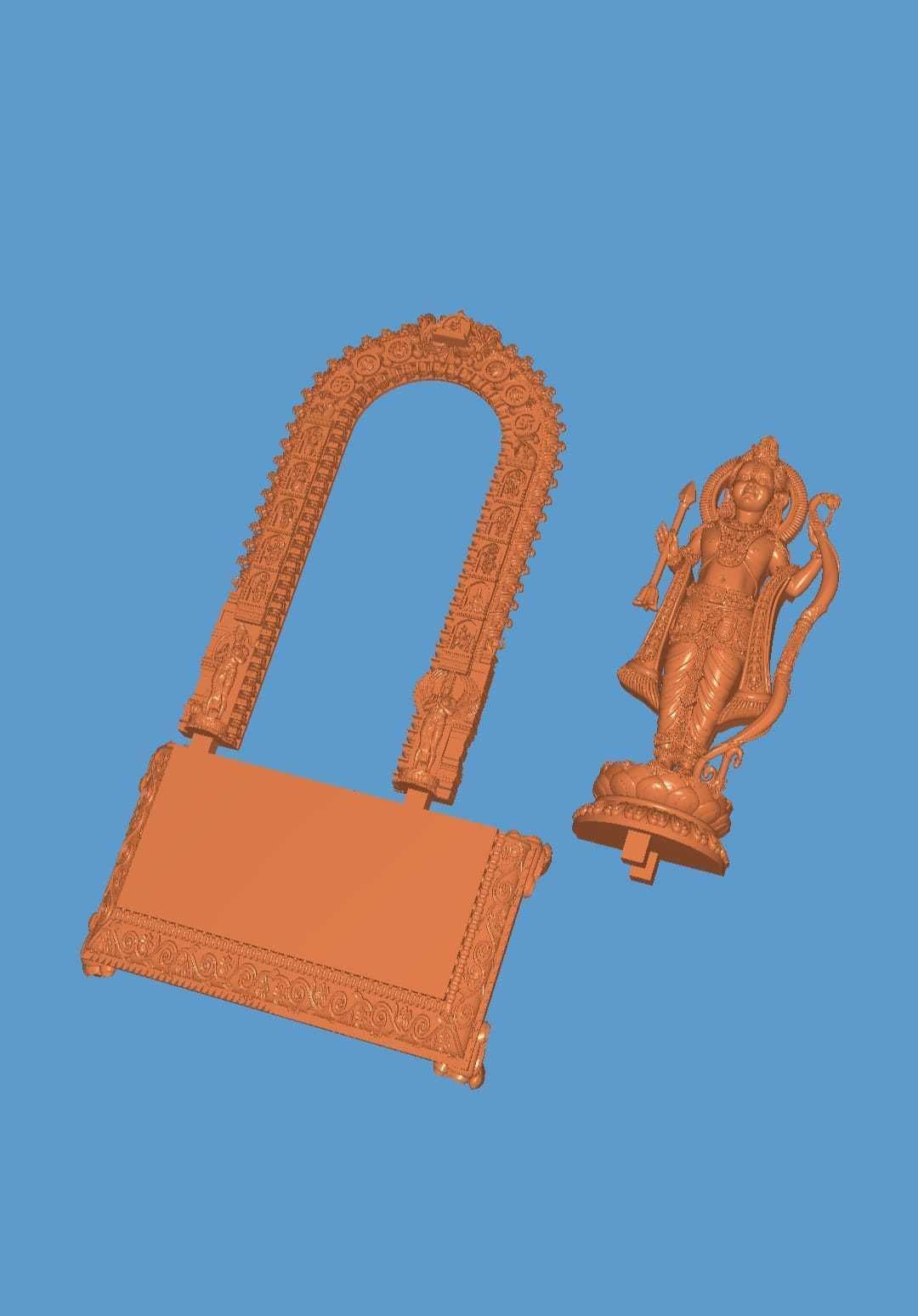 Ram mandir  3D print model_1