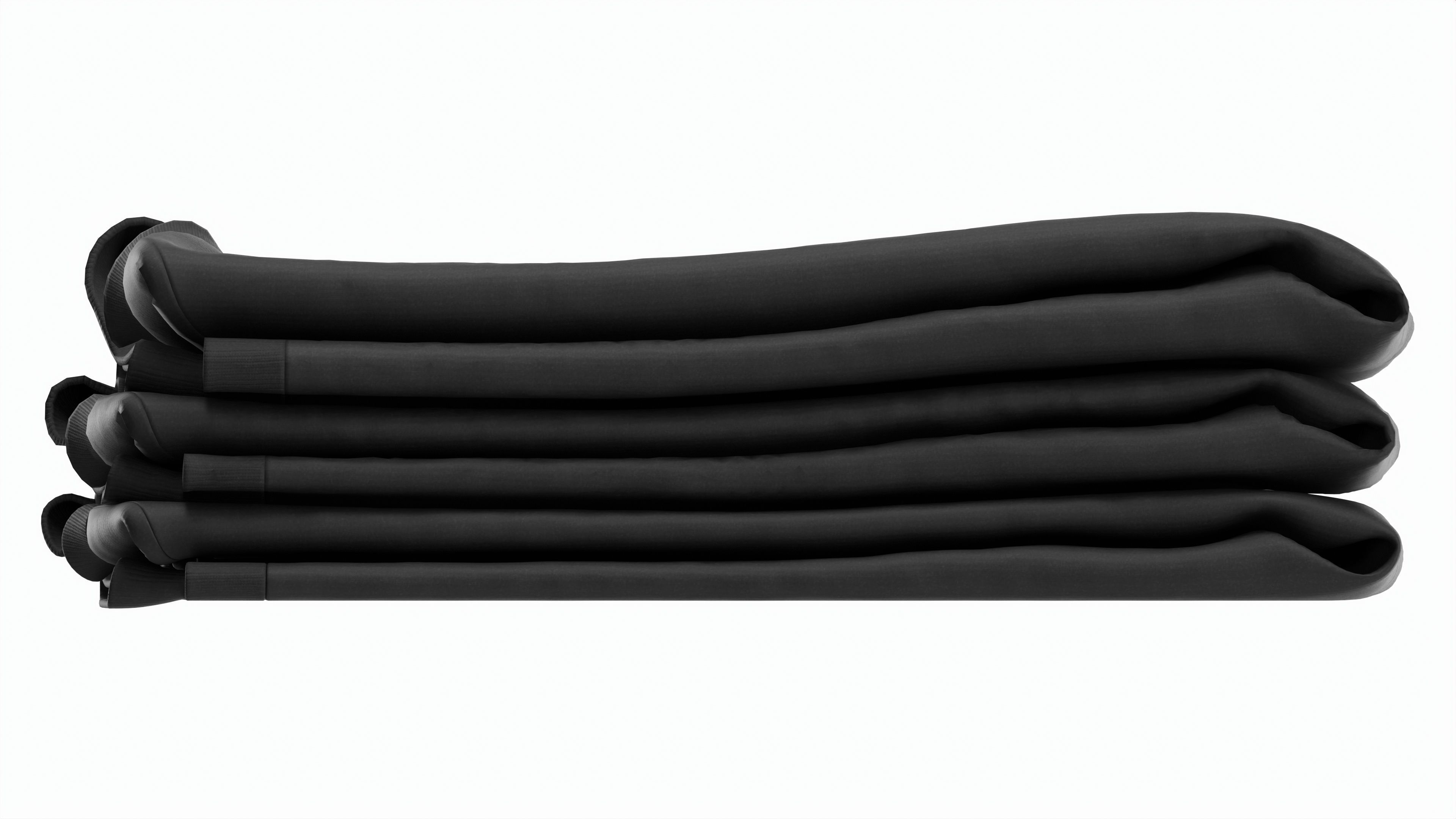 Clothing Classic Men T-shirts Stacked Black 3D model_4