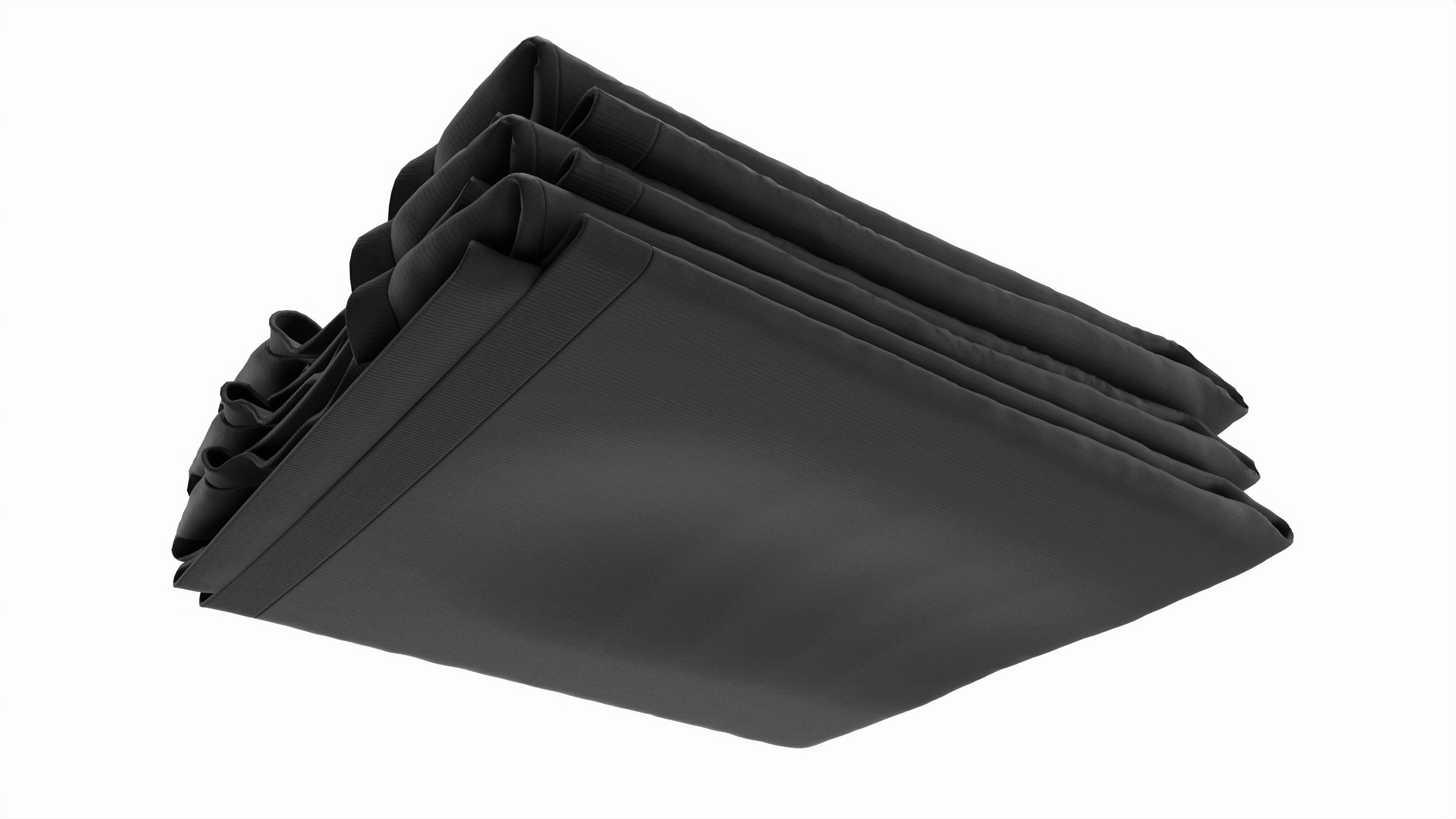 Clothing Classic Men T-shirts Stacked Black 3D model_3