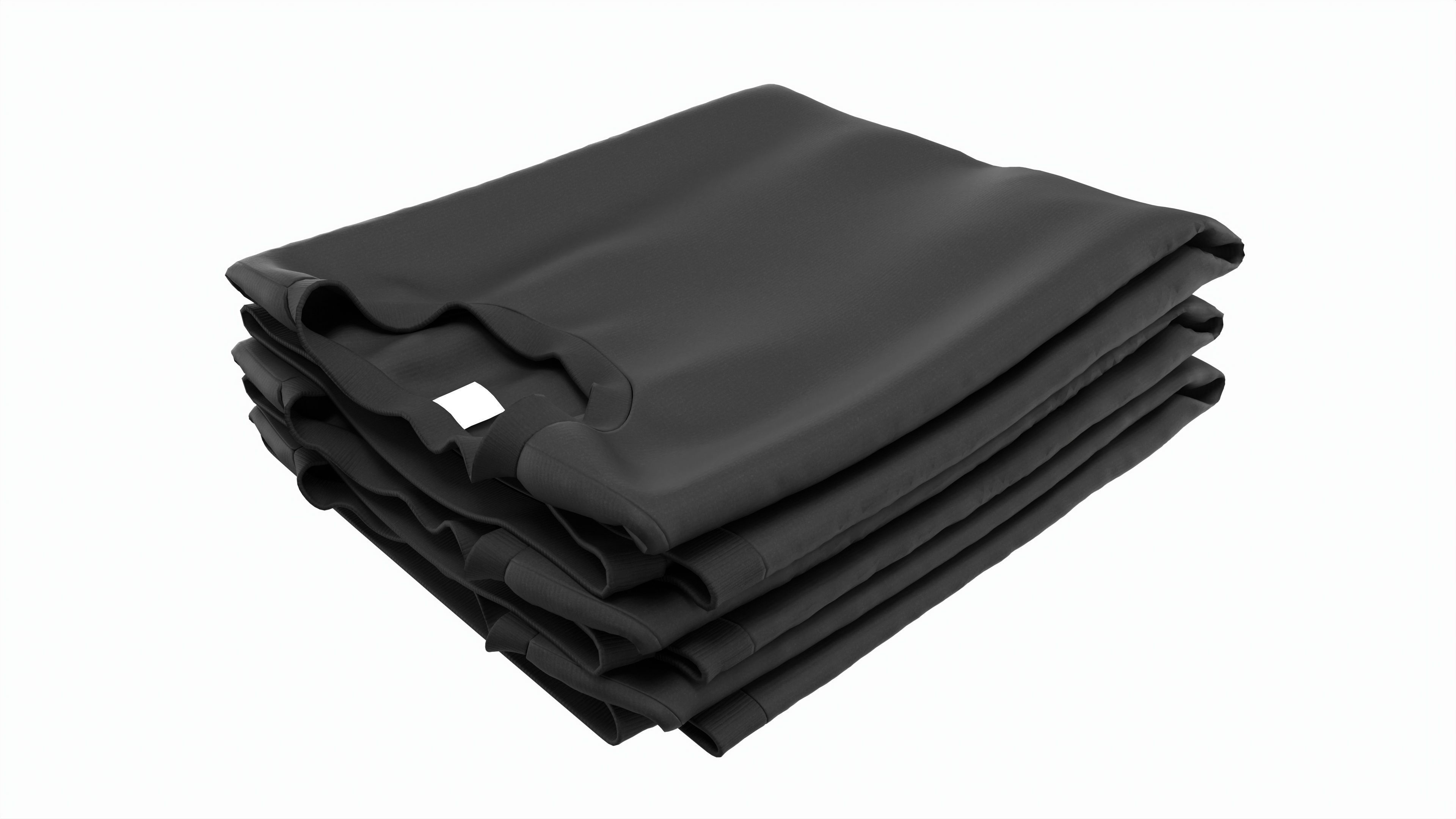 Clothing Classic Men T-shirts Stacked Black 3D model_1