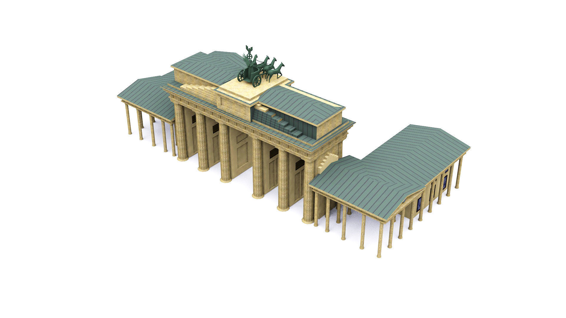 Brandenburg Gate 3D model_3