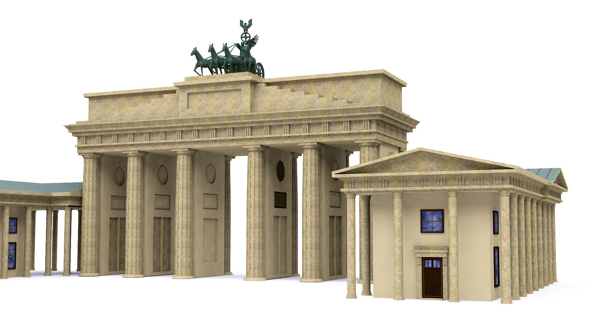 Brandenburg Gate 3D model_4