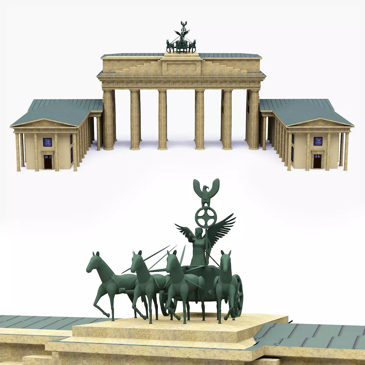 Brandenburg Gate 3D model_0