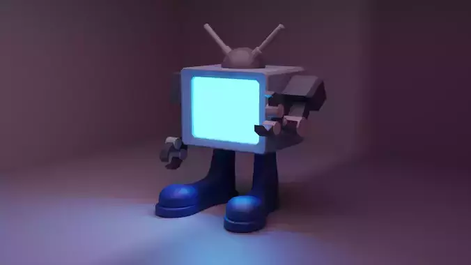 Classic TVBOT TV Robo AI Low-poly 3D model