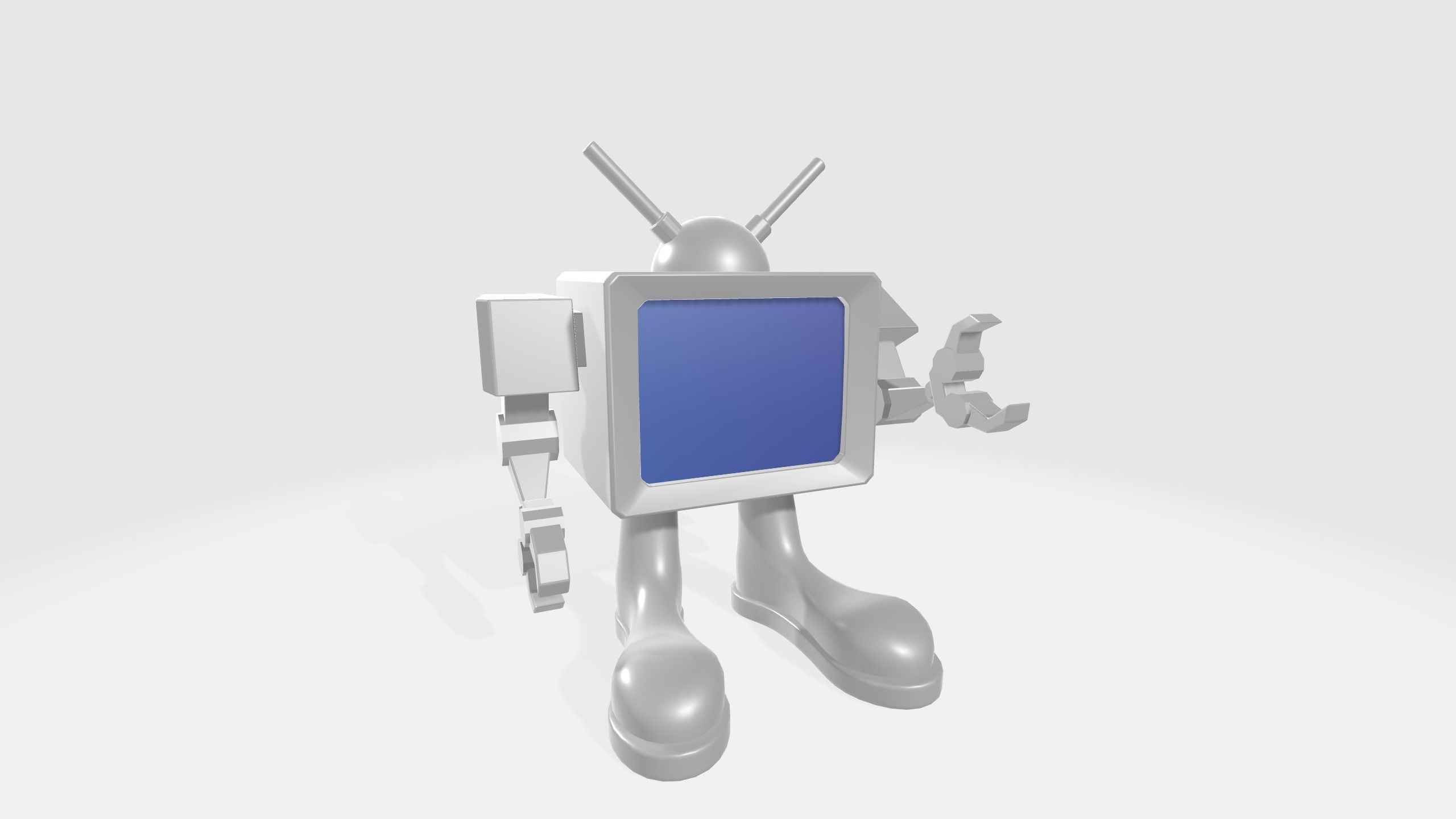 Classic TVBOT TV Robo AI Low-poly 3D model_11