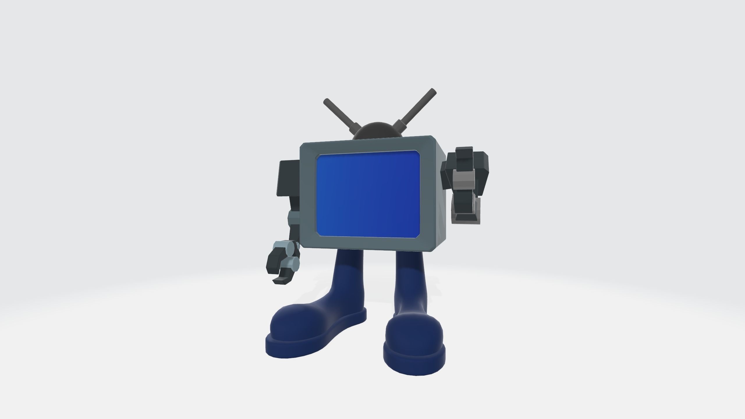 Classic TVBOT TV Robo AI Low-poly 3D model_12