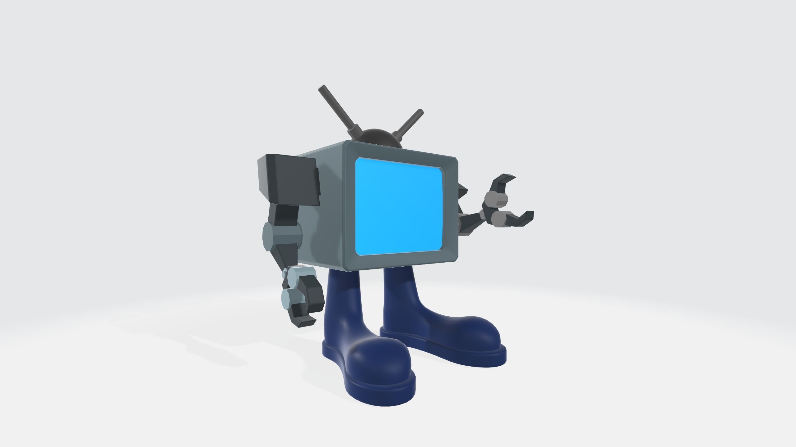 Classic TVBOT TV Robo AI Low-poly 3D model_10