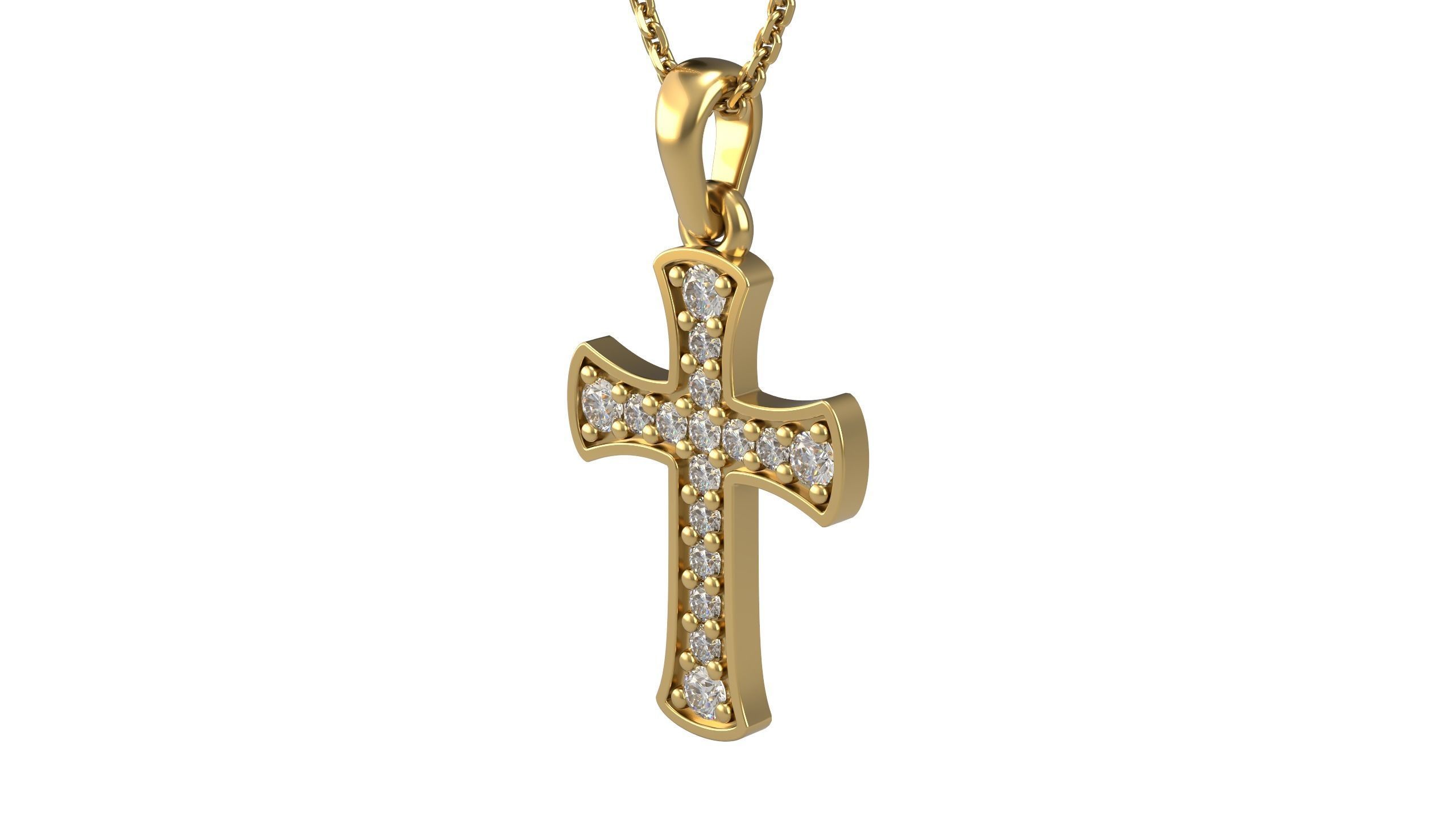 Cross pendant 5 3D print model_1