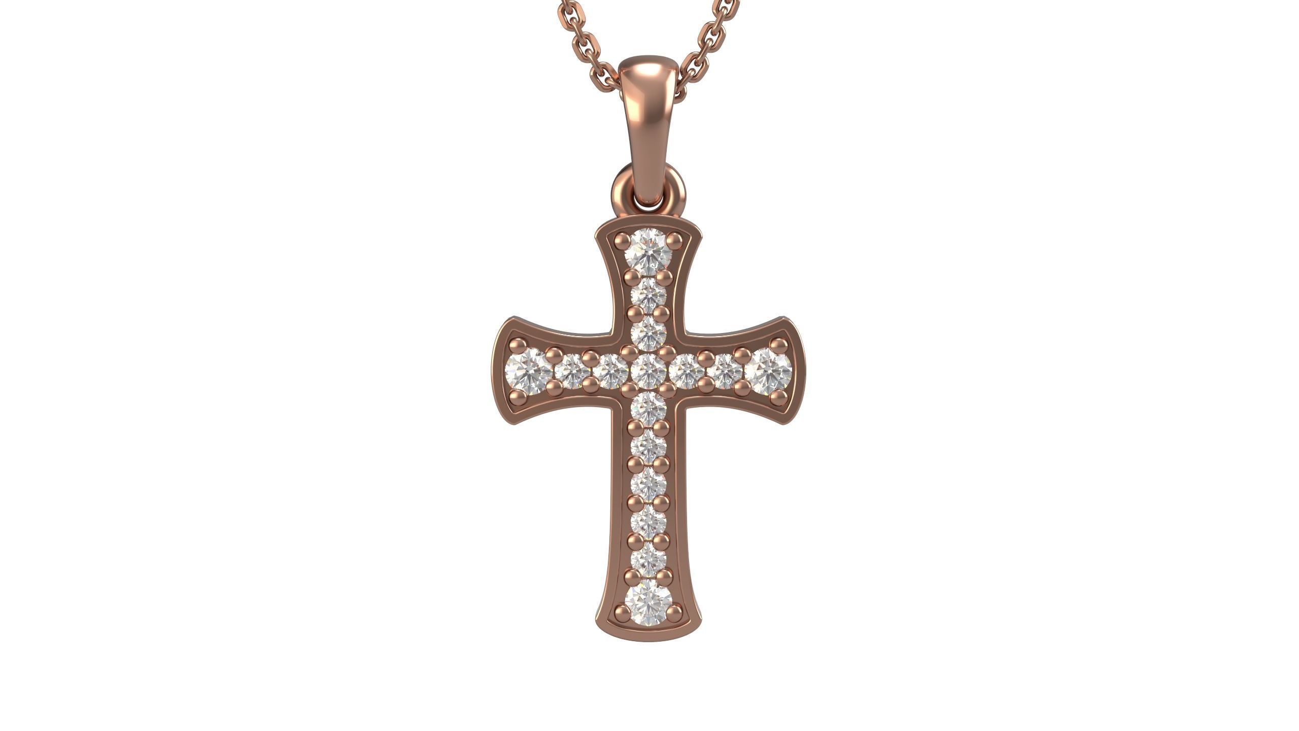 Cross pendant 5 3D print model_3