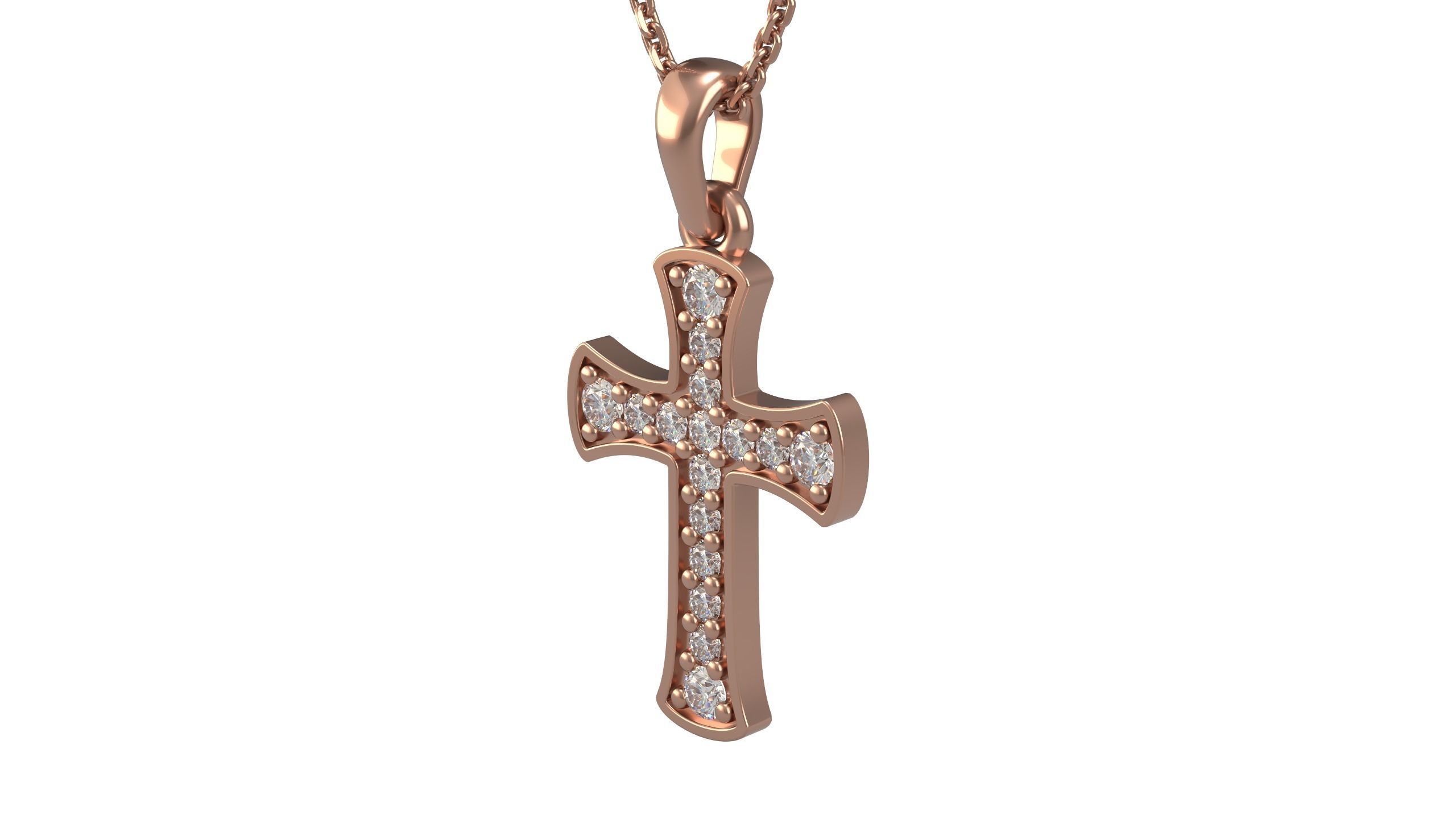 Cross pendant 5 3D print model_2