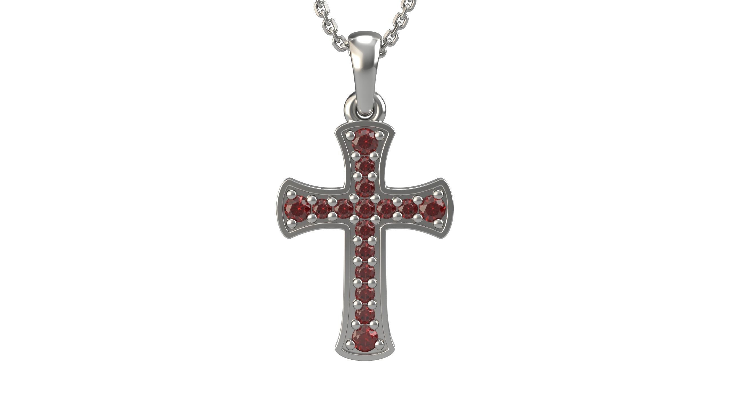 Cross pendant 5 3D print model_4