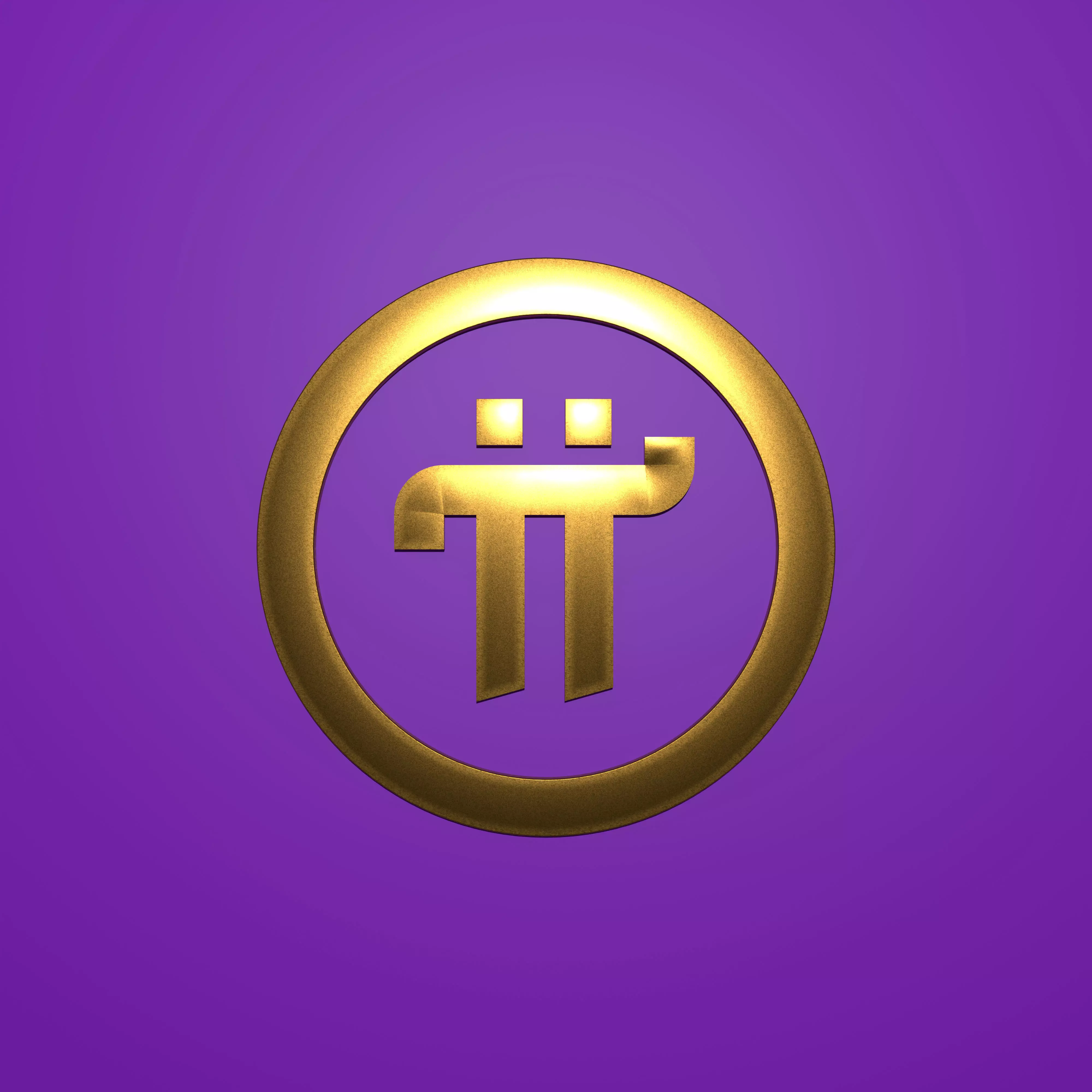 PI Coin 3D model Low-poly 3D model_0