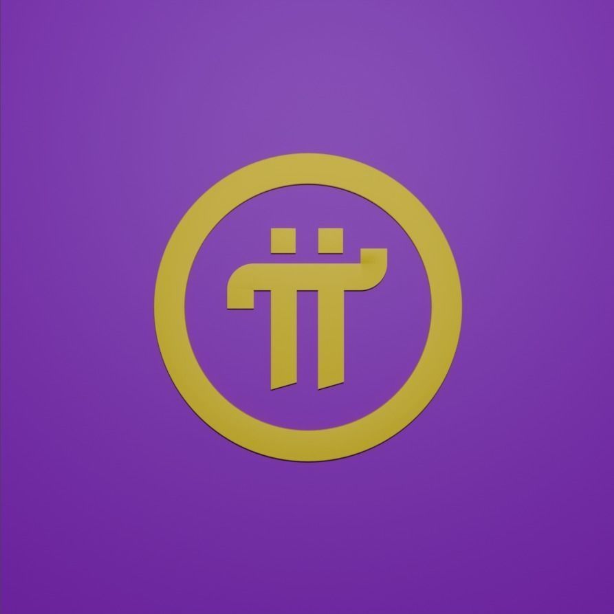 PI Coin 3D model Low-poly 3D model_2