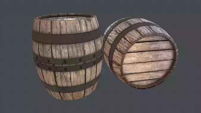 Barrel game-ready props