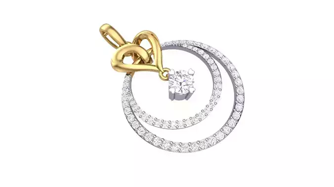 Heart Sparkling Diamond Pendant