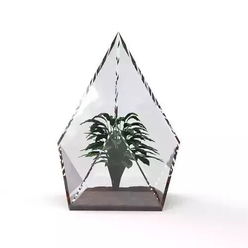 Terrarium Glass Container OBJ STL FBX GLB for CGI 3D print model