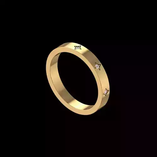 Starburst Diamond Band 3D print model